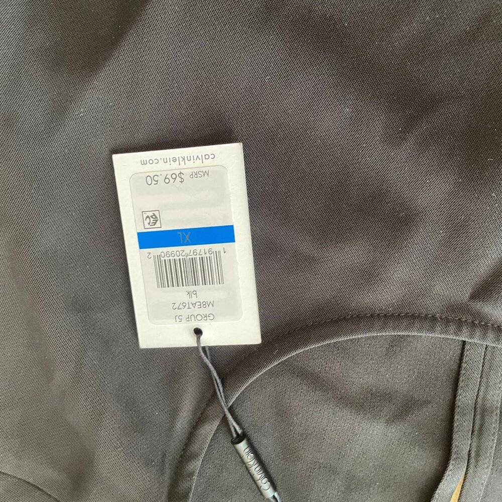 NWT Calvin Klein black sleevless w/b&w tie waist - Picture 8 of 11